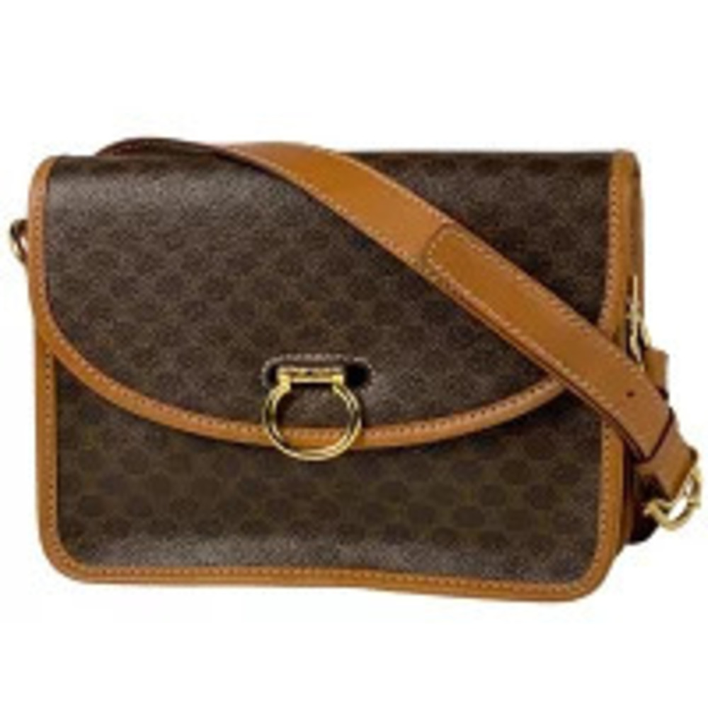 Celine Macadam shoulder bag crossbody all over canvas brown